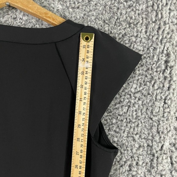 CYNTHIA Rowley Cocktail Dress Fit and Flare Black Cap Sleeve Side Zip Women's XL - Picture 9 of 10